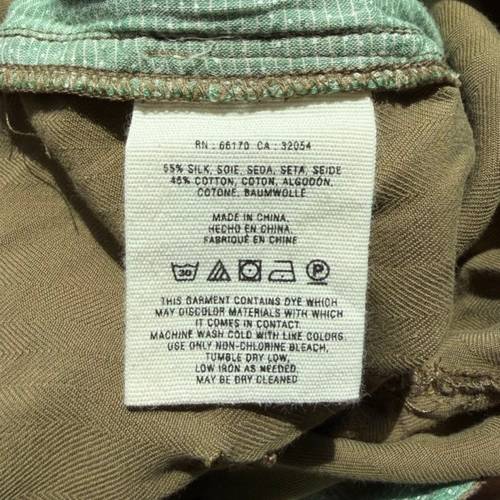 Hei Hei Anthropologie Silk Cotton Cargo Capri Pants Size 8 Olive Green Utility - Picture 7 of 10
